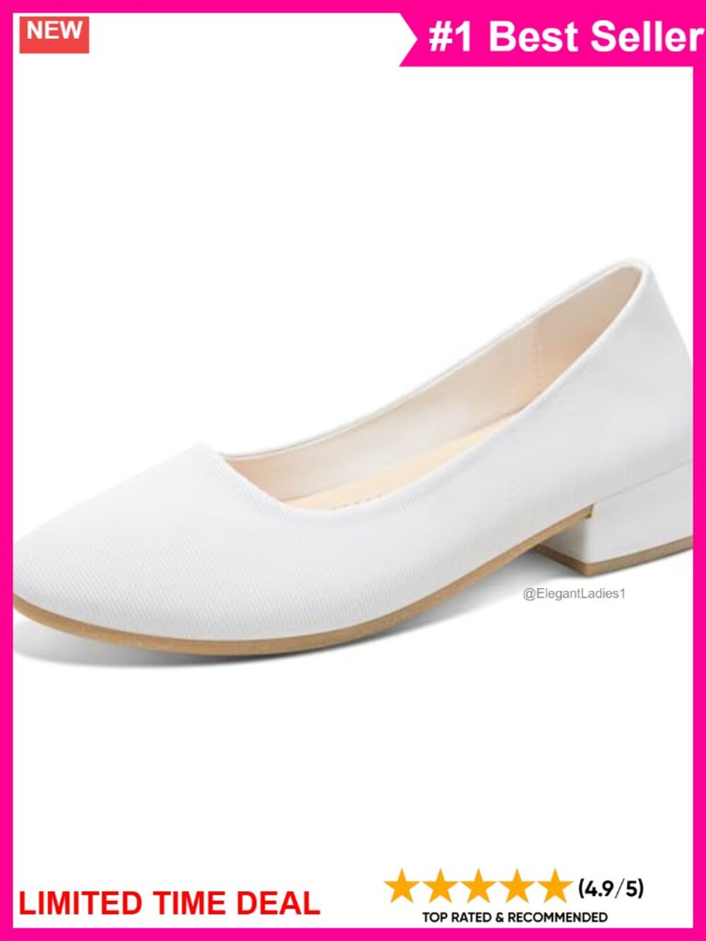 Low Block Chunky Heel Pumps Textile Round Toe Office Dress Shoes